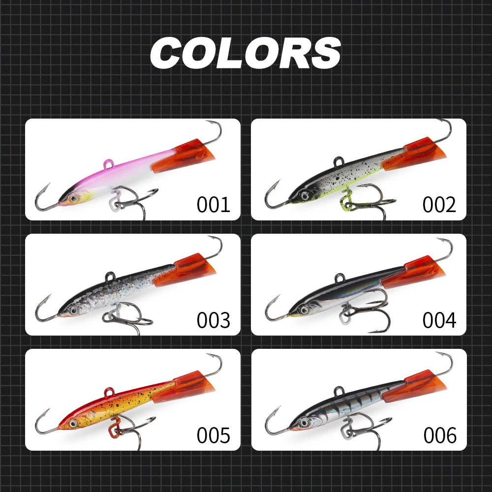 Hunthouse-señuelo de pesca en hielo de invierno, 37mm/8g, 45mm/12g, 50mm/18g, equilibrador, cebos duros que se hunden, aparejos de pesca para Lucio, trucha, LW851 - imagen 5