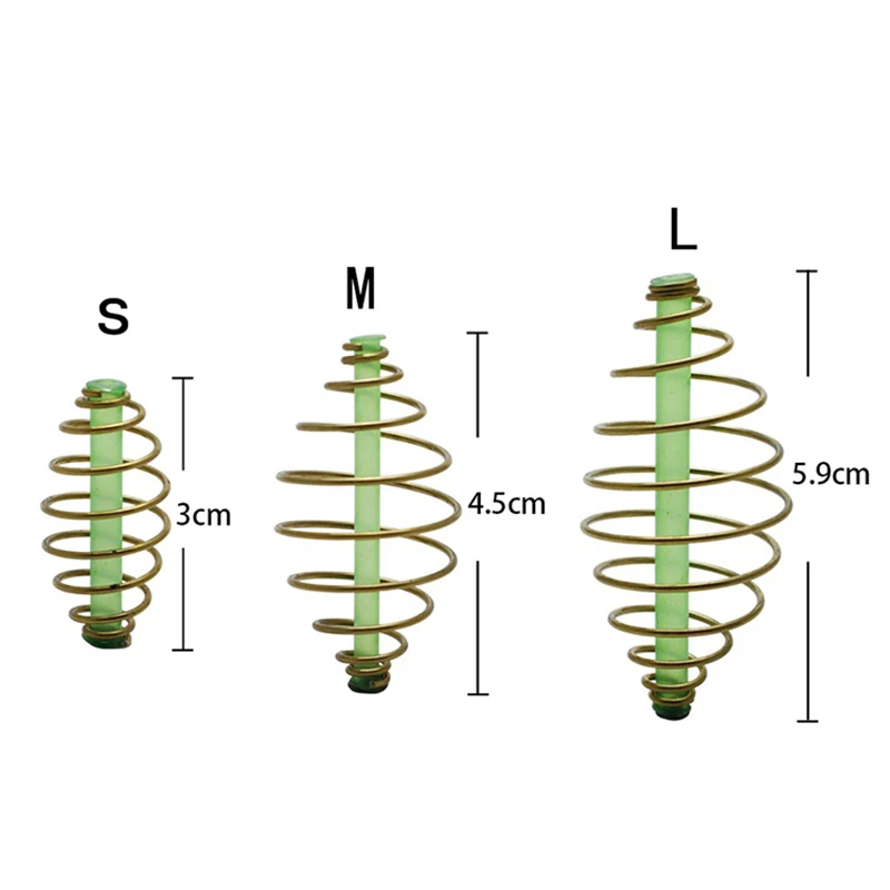 Método en línea para pesca de carpa, alimentador de resorte, jaulas de cebo grueso, aparejo Terminal, método alimentador, accesorios de señuelo Artificial, 3 uds.