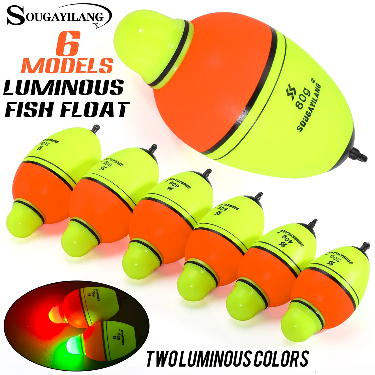Flotadores luminosos Sougayilang – Espuma alta densidad para pesca