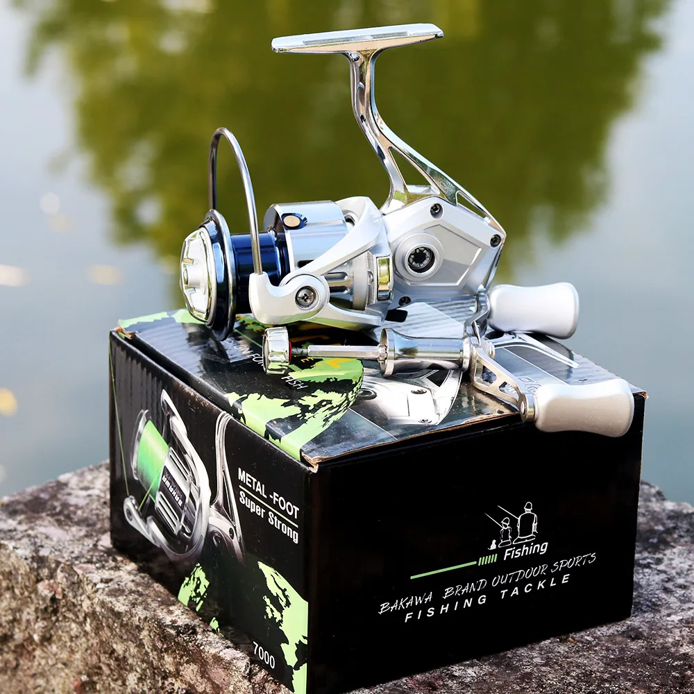 Diseños a prueba de agua carrete de pesca giratorio Seawat rodamientos de acero inoxidable antioxidante todo balancín de Metal/taza de línea/pie rueda 5,2: 1 - imagen 2