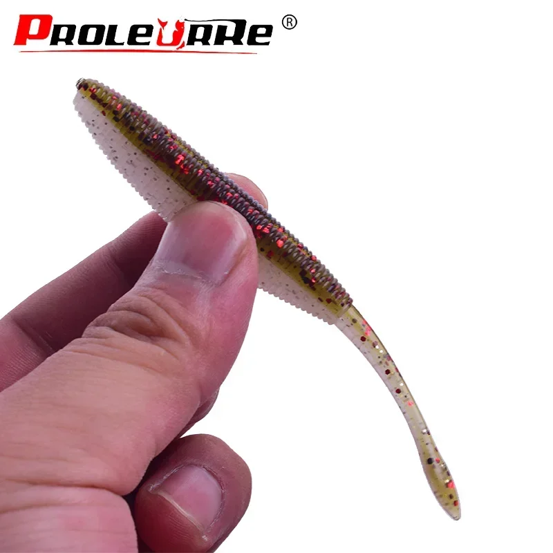 6 uds señuelo de Pesca 10cm 4,7g cebo suave de silicona para trucha gusano Jig Wobblers Swimbait cebos artificiales carpa lubina aparejos de Pesca