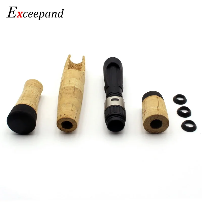Exceepand mango de caña de pescar giratoria de corcho compuesto, empuñaduras de mango dividido, piezas de repuesto para construcción o reparación de caña de pescar - imagen 5