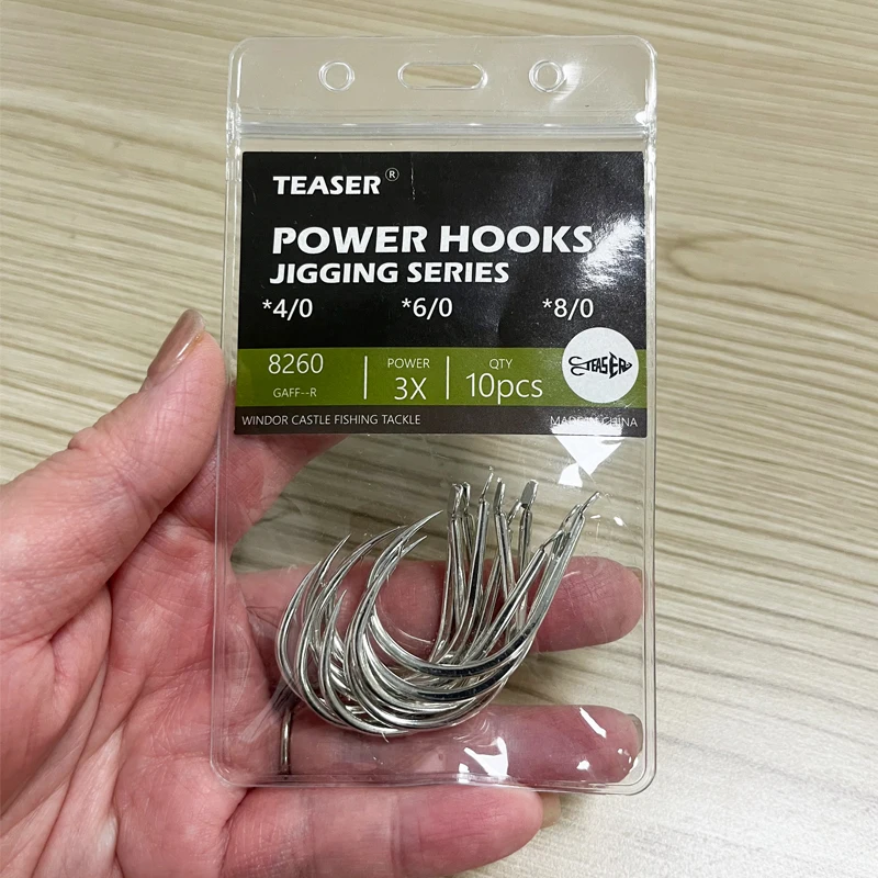 Anzuelos jigging pesado TEASER 8260 3X – Anillados acero carbono - imagen 2