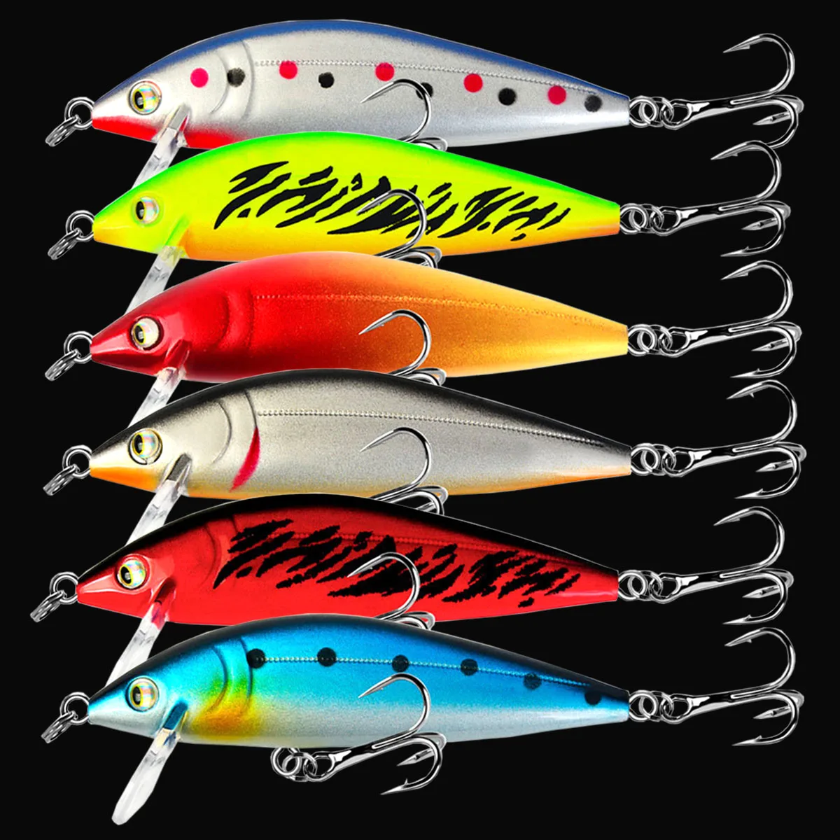 Señuelos de pesca de pececillo que se hunden, Jerkbaits de 7,5 cm, 9,5g, cebo Artificial de Peche, señuelo Wobbler de cuenta atrás para pesca de lubina Salomn de trucha