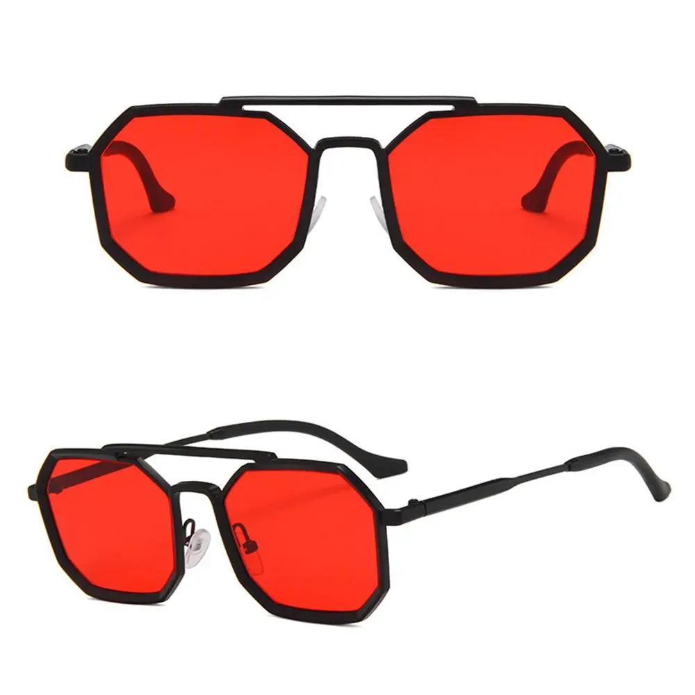 Gafas de sol con montura metálica y protección UV400 pequeñas para hombres y mujeres, gafas de sol poligonales - imagen 3