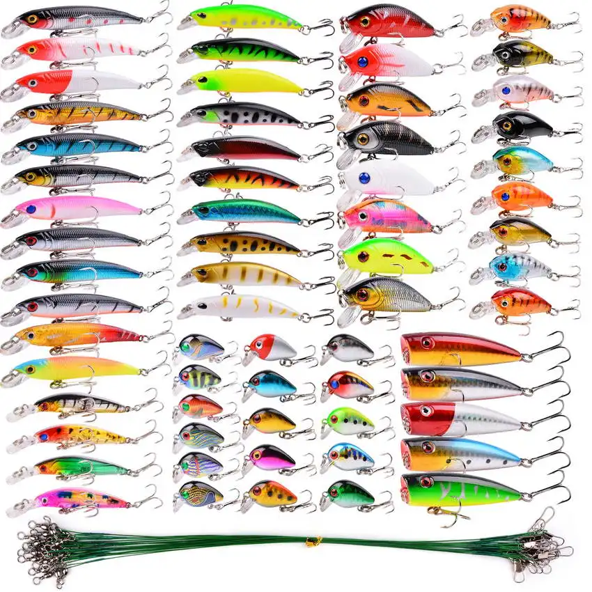 Aorace-Juego de Señuelos de Pesca, cebo duro, Mini pececillo, columpio flotante, Crankbait, Wobblers locos, señuelos de manivela biónicos artificiales - imagen 2