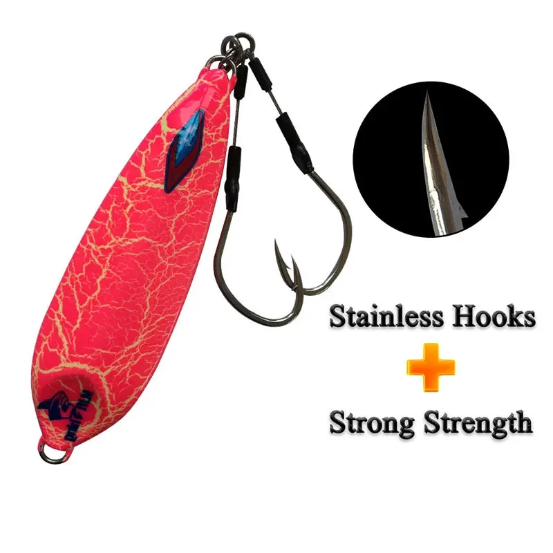 Anzuelos dobles AS con púas – Acero inoxidable, antimordeduras, jigging - imagen 2
