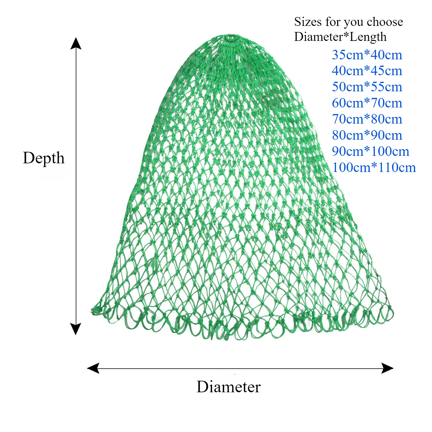 Red de repuesto plegable Sstrong, redes de aterrizaje de pesca, bolsa de red de repuesto, bolsa de carga chum, equipo de pesca D40cm-D100cm - imagen 2