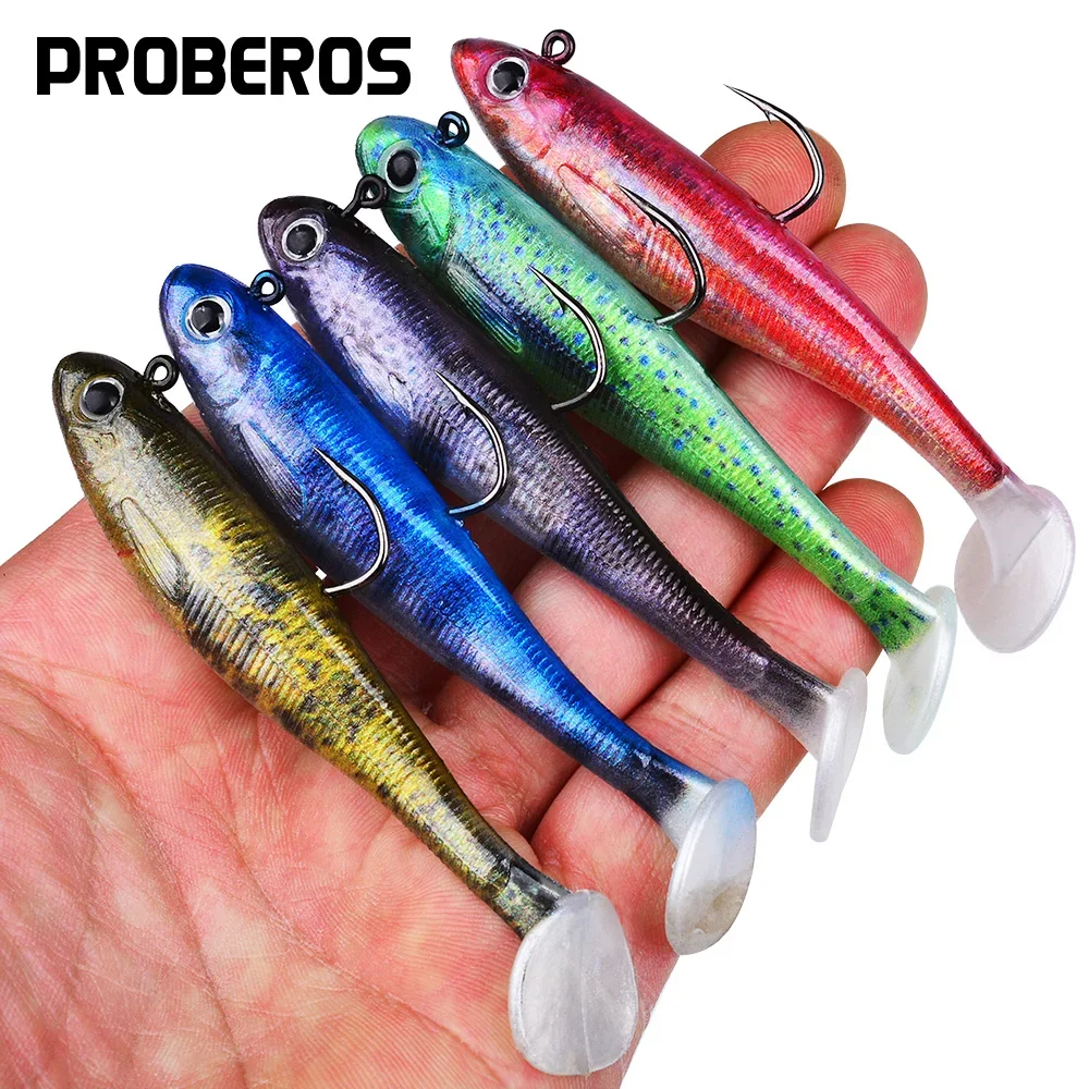 PROBEROS Señuelos blandos cola de sábalo multicolor para trucha