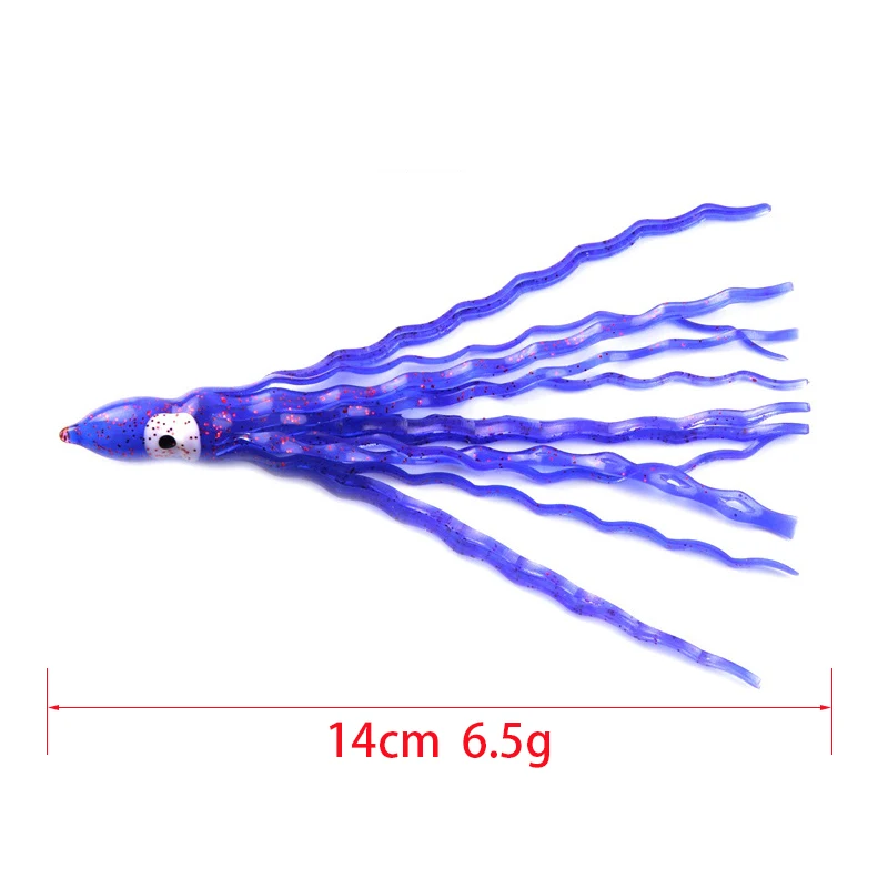Señuelo de pesca de 6,5g y 14cm, cebo suave de calamar Artificial, aparejos de pesca - imagen 2