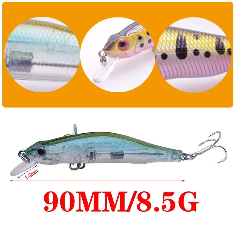Señuelo de Pesca de pececillo duro, 9cm, 8,5g, sistema magnético de fundición lejana, cebo Artificial, Wobblers de plástico, aparejos de Pesca, 1 ud. - imagen 3