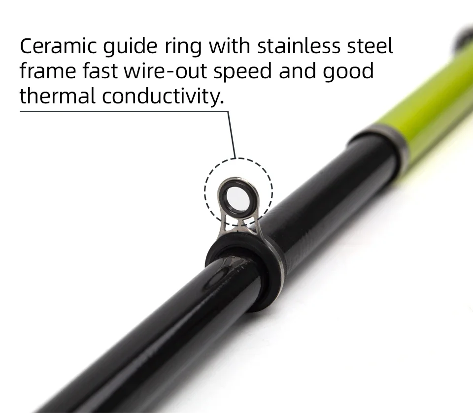 Cañas de pescar telescópicas de fibra de carbono para Pesca, caña de pescar verde ultraligera, alimentador telescópico, 1 ud. - imagen 2