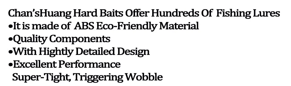 Experimente la pesca de primer nivel con cebos duros Chanshuang