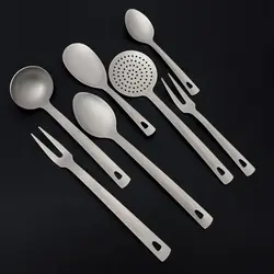 Cucharas de pesca de titanio puro y acero inoxidable