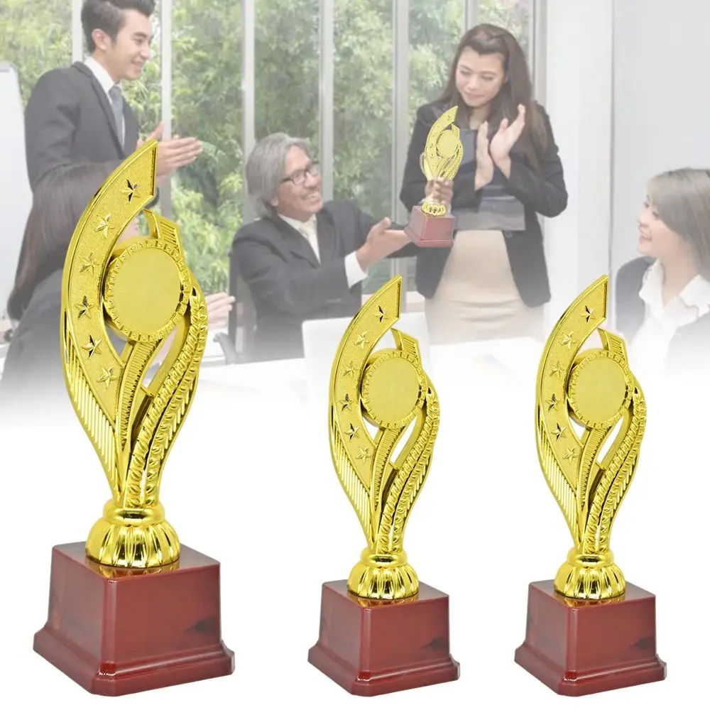 Nueva medalla de trofeo de competición de plástico, trofeo de pentagrama de varios tamaños de 19/24/28,5 cm, medallas universales de Color dorado, premio para niños - imagen 3