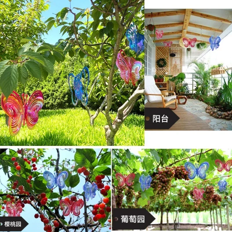 Campanas de Viento Mariposa Giratoria – Decoración para Jardín