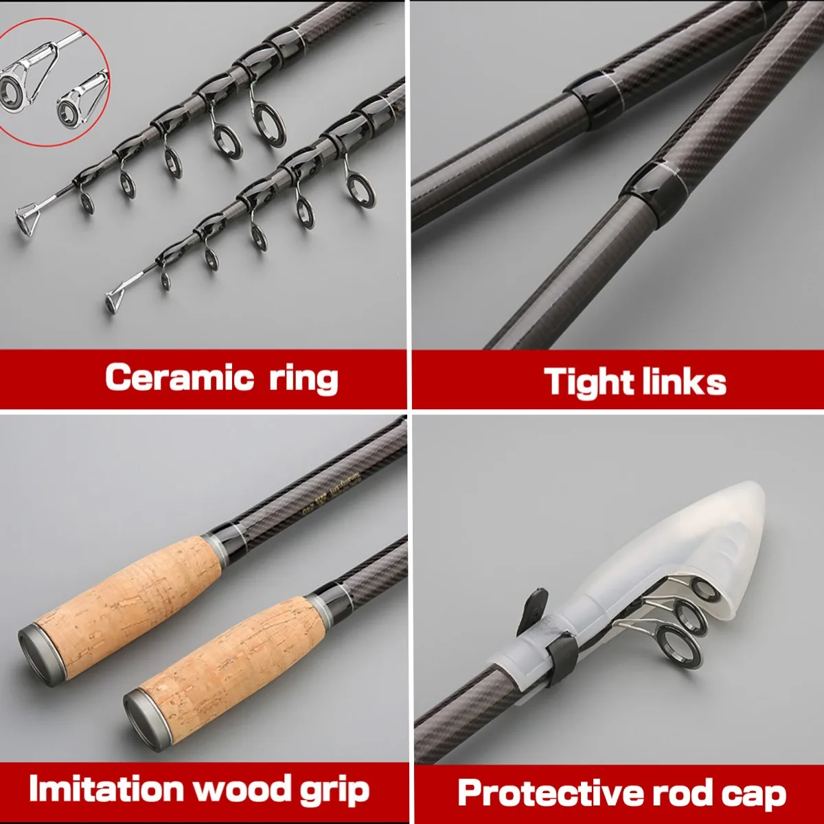 Cañas de señuelo de viaje, fundición ultraligera giratoria de caña de pescar, 1,8 m-3,0 m, poste de Jigging rápido, cebo de potencia ML, 5-20g para carpa, lubina de mar - imagen 3