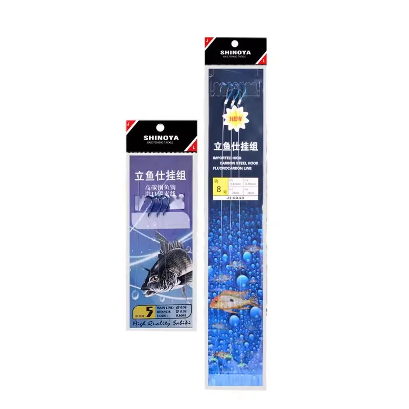 Gancho de cuerda para pesca en el mar, barco de pie, pesca en la playa, luminoso Qianyou, tallado negro, juego de pesca con 3 anzuelos Real Bream - imagen 4