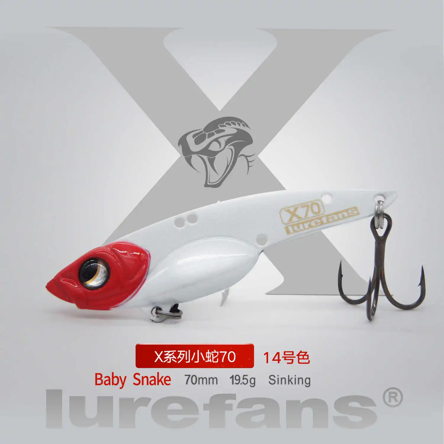 Lurefans-señuelo de pesca superior X50 X55 X60 X70 Wobbler Isca, aparejos de pesca artificiales que se hunden, Lucio, perca, trucha - imagen 2