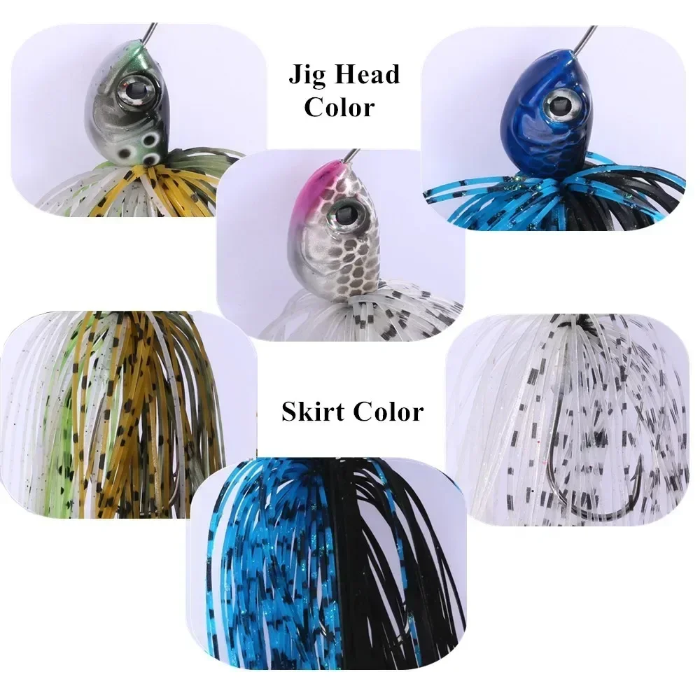 Señuelos de pesca Spinnerbait, 10,5g, 14g, doble hoja de sauce, aguja, anzuelo Stinger, cuchara, cebo de alambre, Wobbler para Lucio, plantilla de Metal - imagen 4