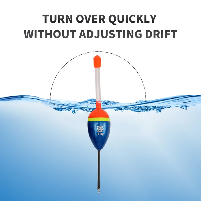 Flotadores de pesca al aire libre, Bobbers señuelo, anzuelos deslizantes, Banco de derrape, accesorios de equipo de pesca, 10 piezas - imagen 3