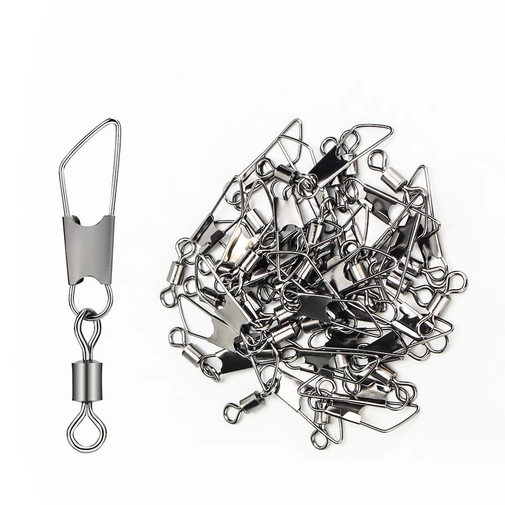 Conector de Pin de pesca de barril de latón, anillos sólidos con enclavamiento, 50 piezas - imagen 5