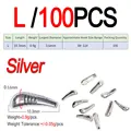 L 100pcs Silver