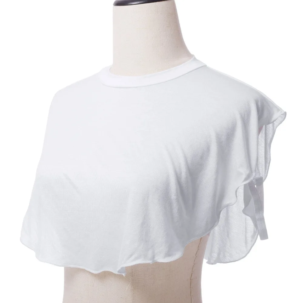 Elegante cuello falso de algodón desmontable Color sólido cuello alto sin mangas cuello falso mujeres señoras - imagen 2