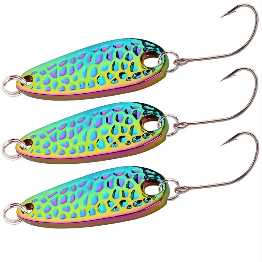 Cuchara giratoria de Metal para Pesca, cebo de Metal de 10 piezas, 2,5g-20g, con lentejuelas, Crankbait, cebos para lubina, trucha, perca, Lucio - imagen 5