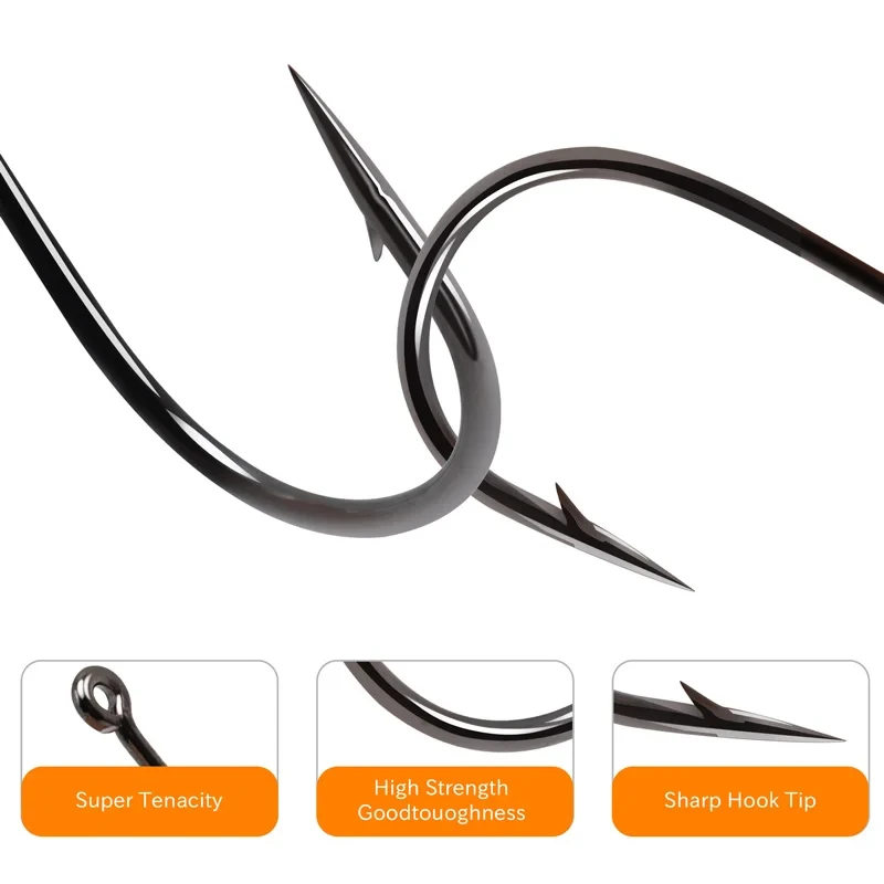 ZYZ Aberdeen Hook Selection Boutique Fishhooks 10 1 1/0 5/0 High Carbon Steel Long Shank Fish Hook Sabiki Rigs Fly Hook Tackle - imagen 3