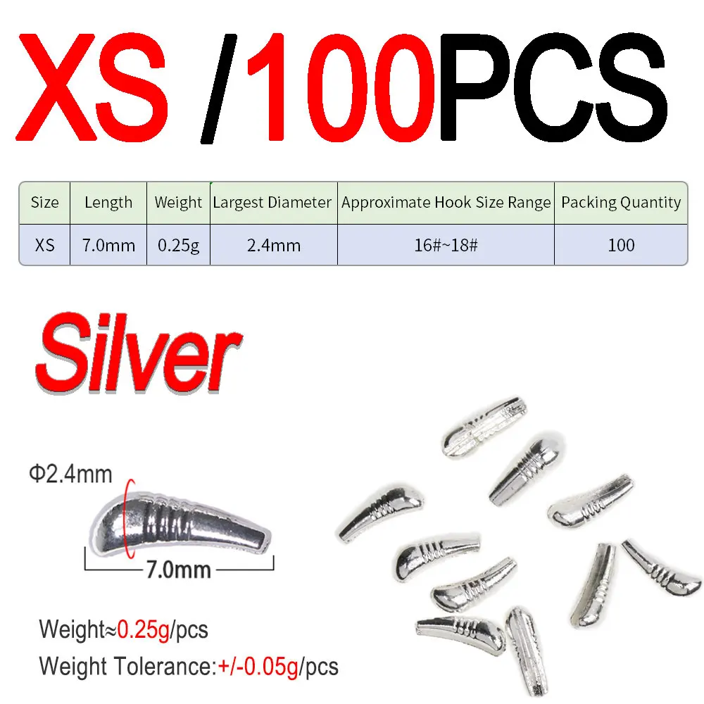 XS 100pcs Silver