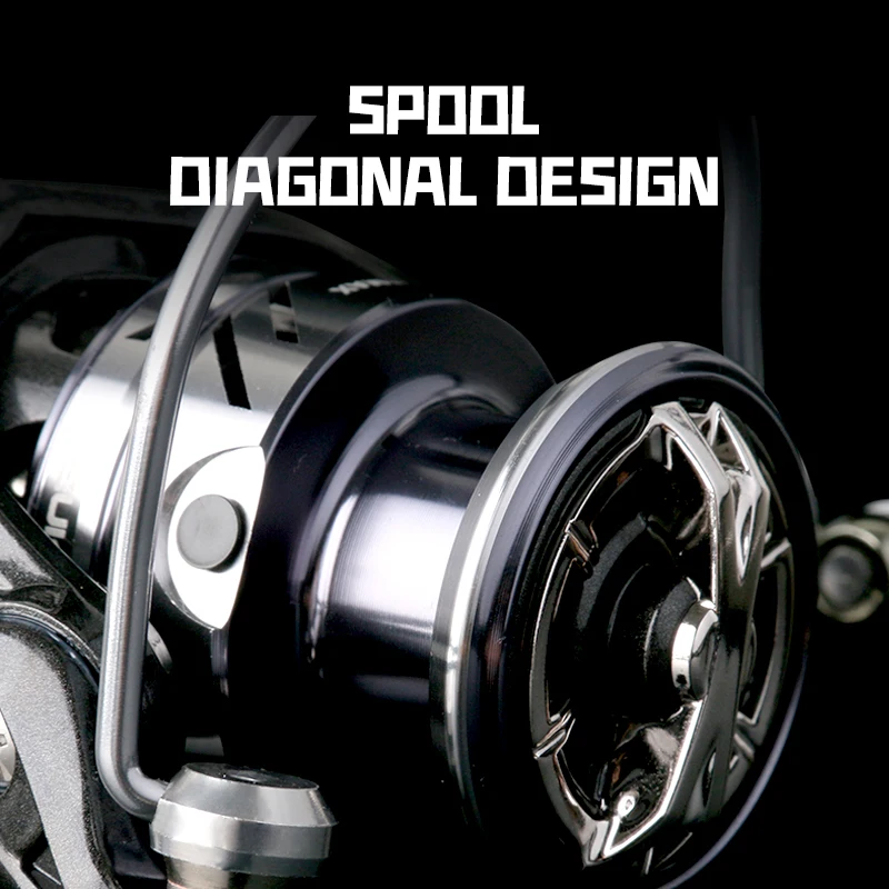 Carrete giratorio DEUKIO Upgrade DA IIMAX No-gap MAX Drag Power 15KG relación de velocidad 5,2: 1 rodamiento 3 + 1BB carrete de agarre de bola de Metal - imagen 4