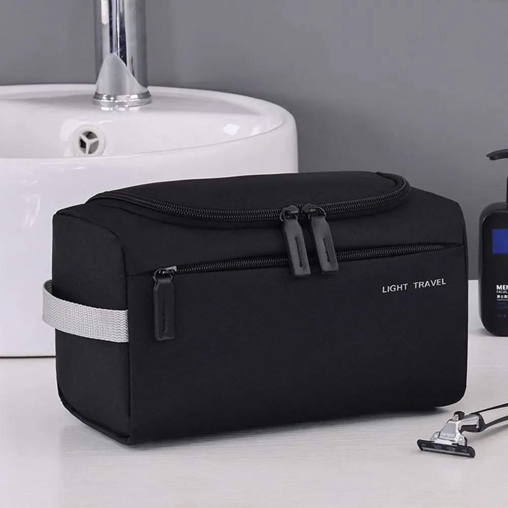 Neceser de viaje 3 en 1, Kit organizador de artículos de tocador de gran capacidad de tela Oxford, bolsa de afeitar impermeable plegable de mano para negocios - imagen 5