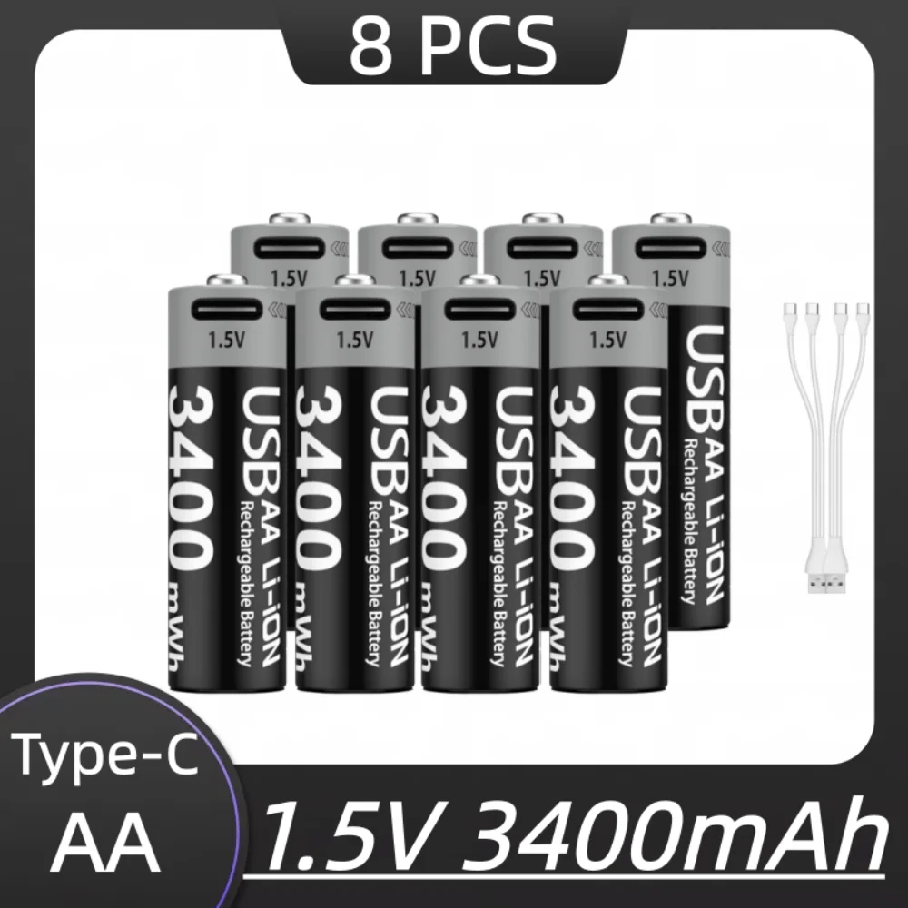 Batería AA recargable USB-C de litio para cámara de caza - imagen 4