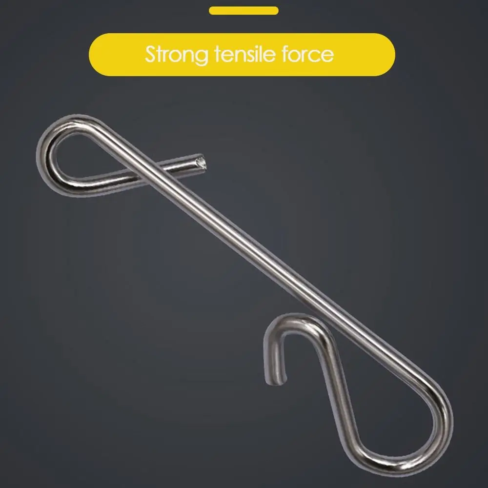 Conector giratorio de acero inoxidable para pesca, herramienta de cierre rápido, duradero, 100 piezas - imagen 4