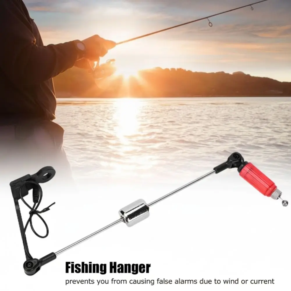 Alarma de mordedura de pesca duradera, 4 colores, 22,5 cm de longitud, colgador iluminado, indicadores de mordedura oscilante, colgador, columpio, pesca de carpa - imagen 5