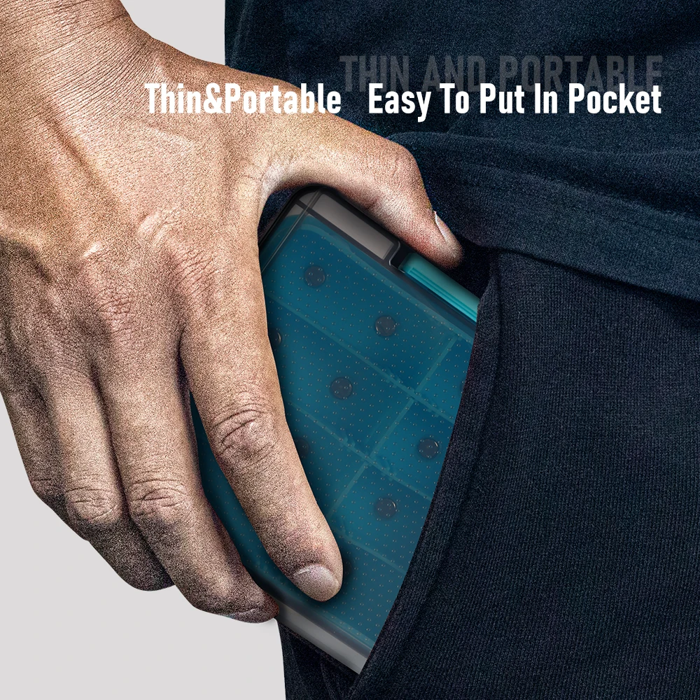 Kingdom-caja de almacenamiento de cebo de pesca portátil, organizador de gancho de señuelo magnético espacial DIY, caja de accesorios de herramientas de pesca, estuche de aparejos - imagen 5