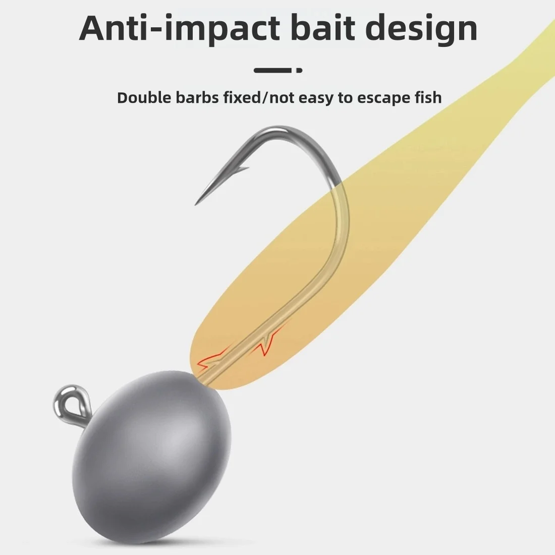 9KM 10 Uds Micro anzuelo con cabeza de anzuelo 1,5g ~ 7,5g pez roca de agua salada ángulo de Ajing raíz afilada doble gancho de púas aparejos de agua dulce de agua salada - imagen 2