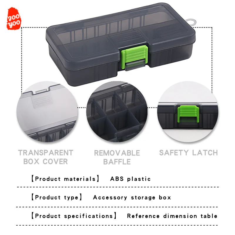 Mini estuche de almacenamiento, caja de aparejos de pesca voladora, gancho para cuchara de pesca, caja de almacenamiento de cebo, accesorios de pesca - imagen 4