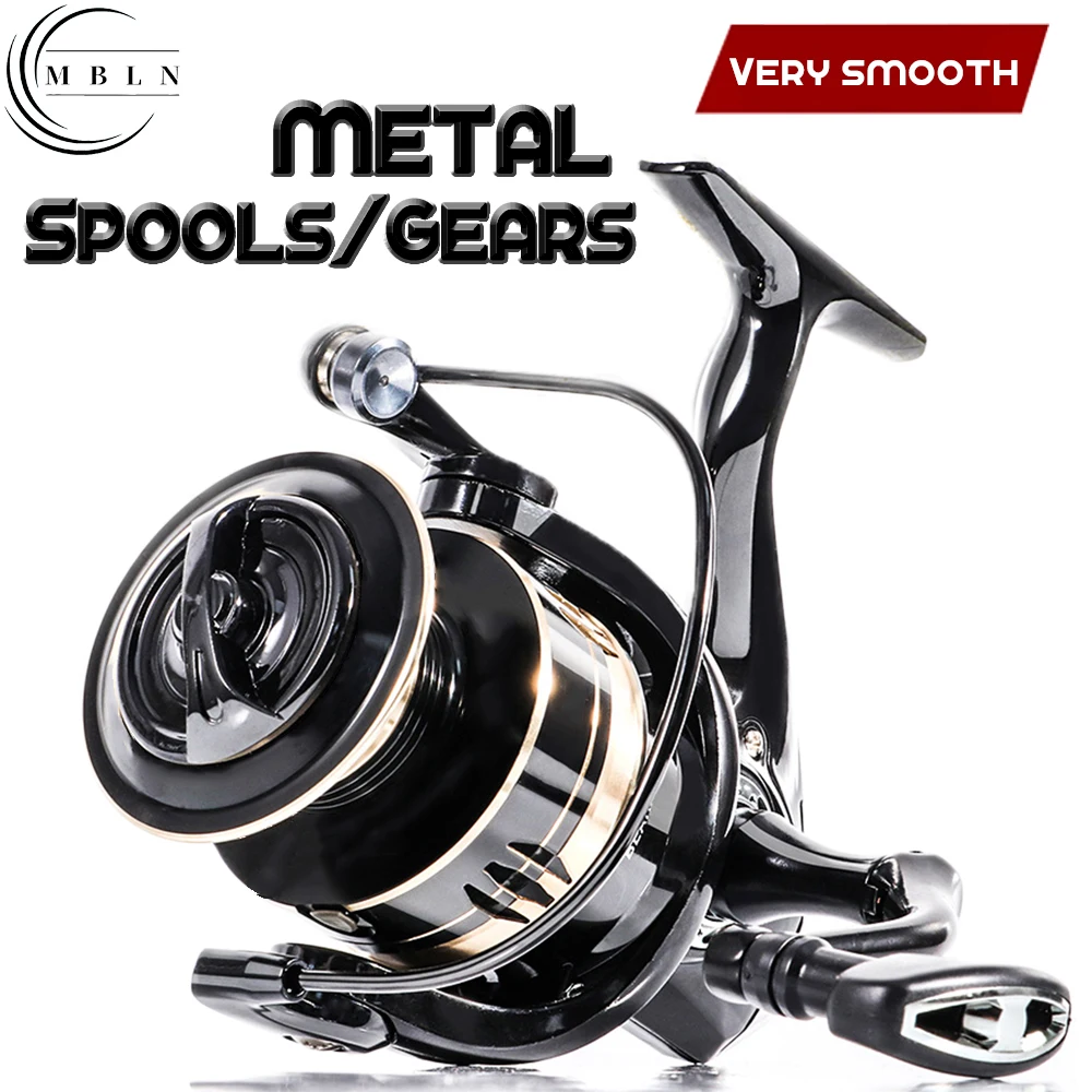 MBLN-carrete de pesca de aleación de aluminio, accesorio con mango de Metal CNC, relación de engranaje 2024: 1, giratorio para carpa, Serie 2000-7000, nuevo, 5,2