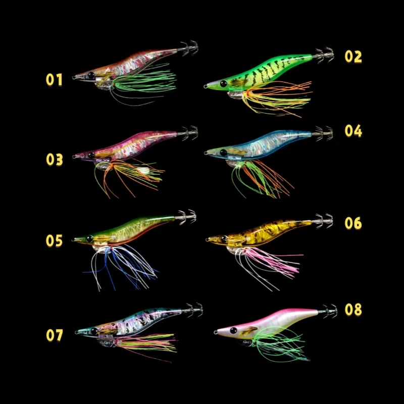 Swolfy 8 Uds 108mm 21,5g Señuelos de pesca de camarones de plástico cebos de gambas anzuelos aparejos de pesca señuelo accesorios de pesca - imagen 2