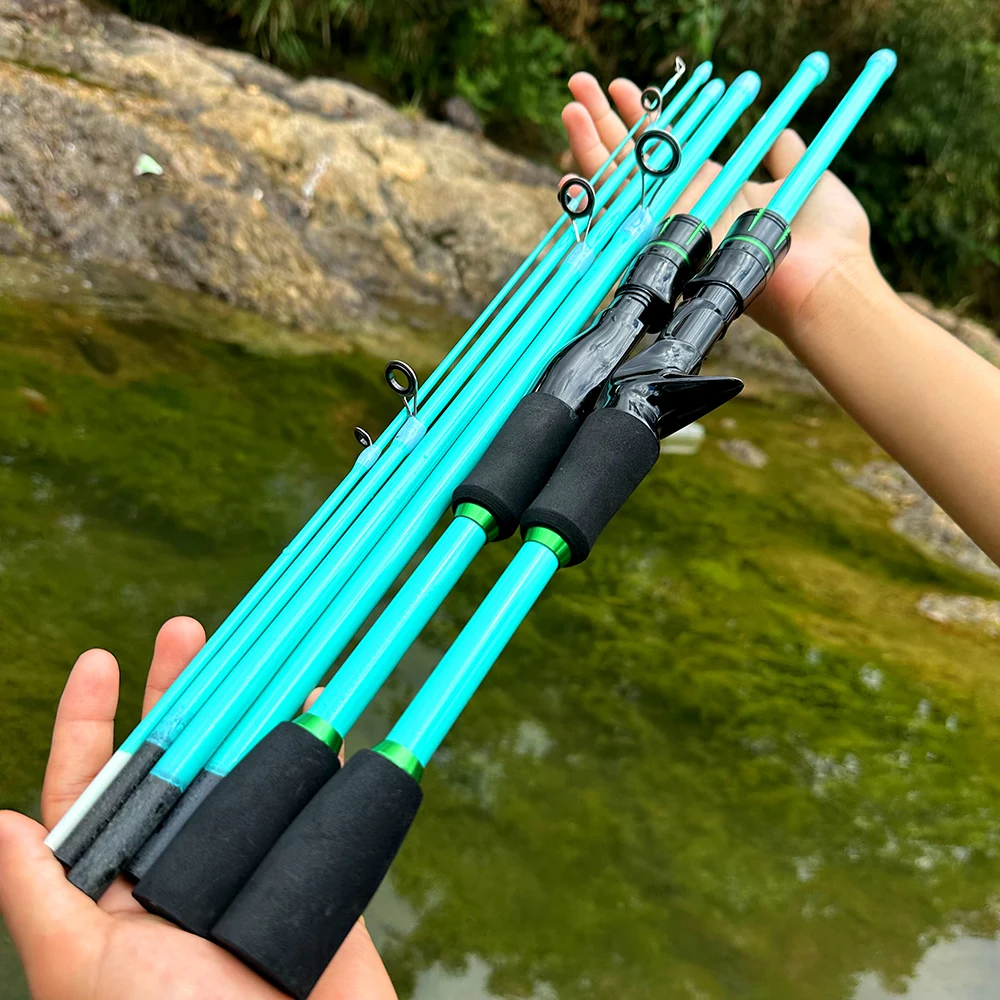 Caña de pescar de carbono portátil multifuncional, 4/5 secciones, acción media, intercambiable de manos izquierda y derecha, caña de señuelo de carbono telescópica - imagen 3
