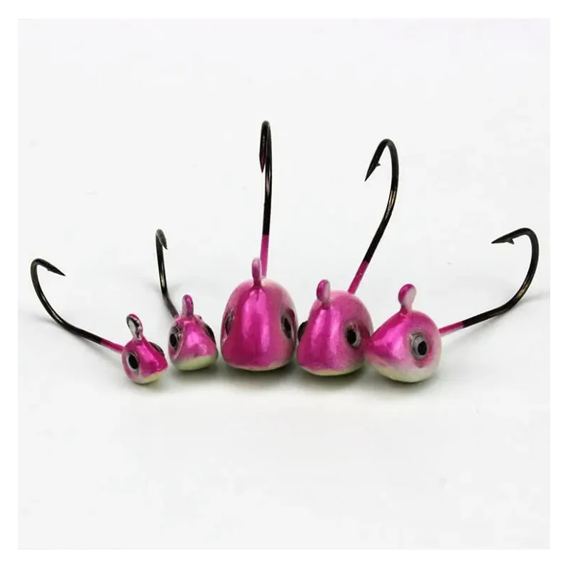 WEIHE 10 Uds 1g/2g/3g/4g/5g/0,5g anzuelos de pesca con cabezales de anzuelo pequeños en forma de pez de acero al carbono - imagen 3