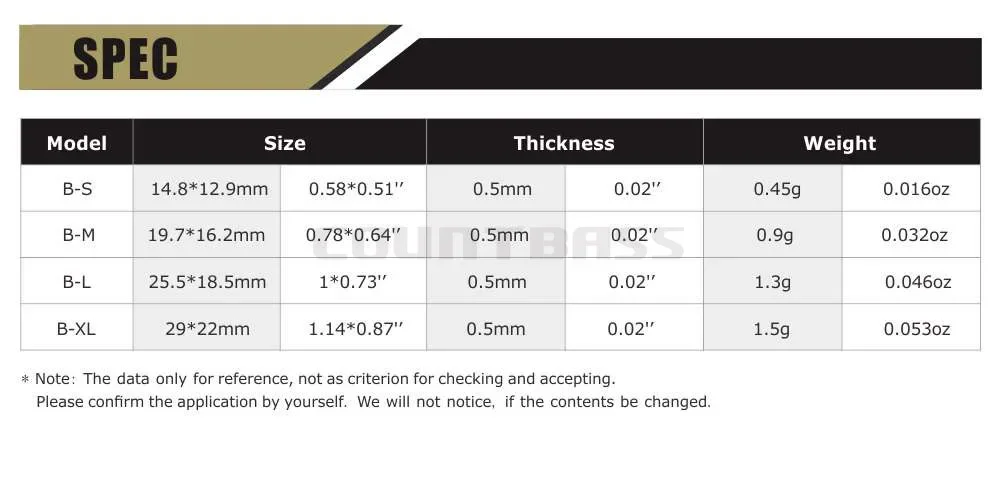 COUNTBASS 50 Uds. Cuchillas de plantilla de natación de acero inoxidable/negro/dorado, cuchillas de Chatterbait, cuchillas de batido, bailarina de plantilla de natación - imagen 3