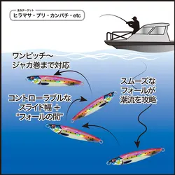 Falling Angler Slow Jig 3D con brillo UV – Señuelo metálico de caída