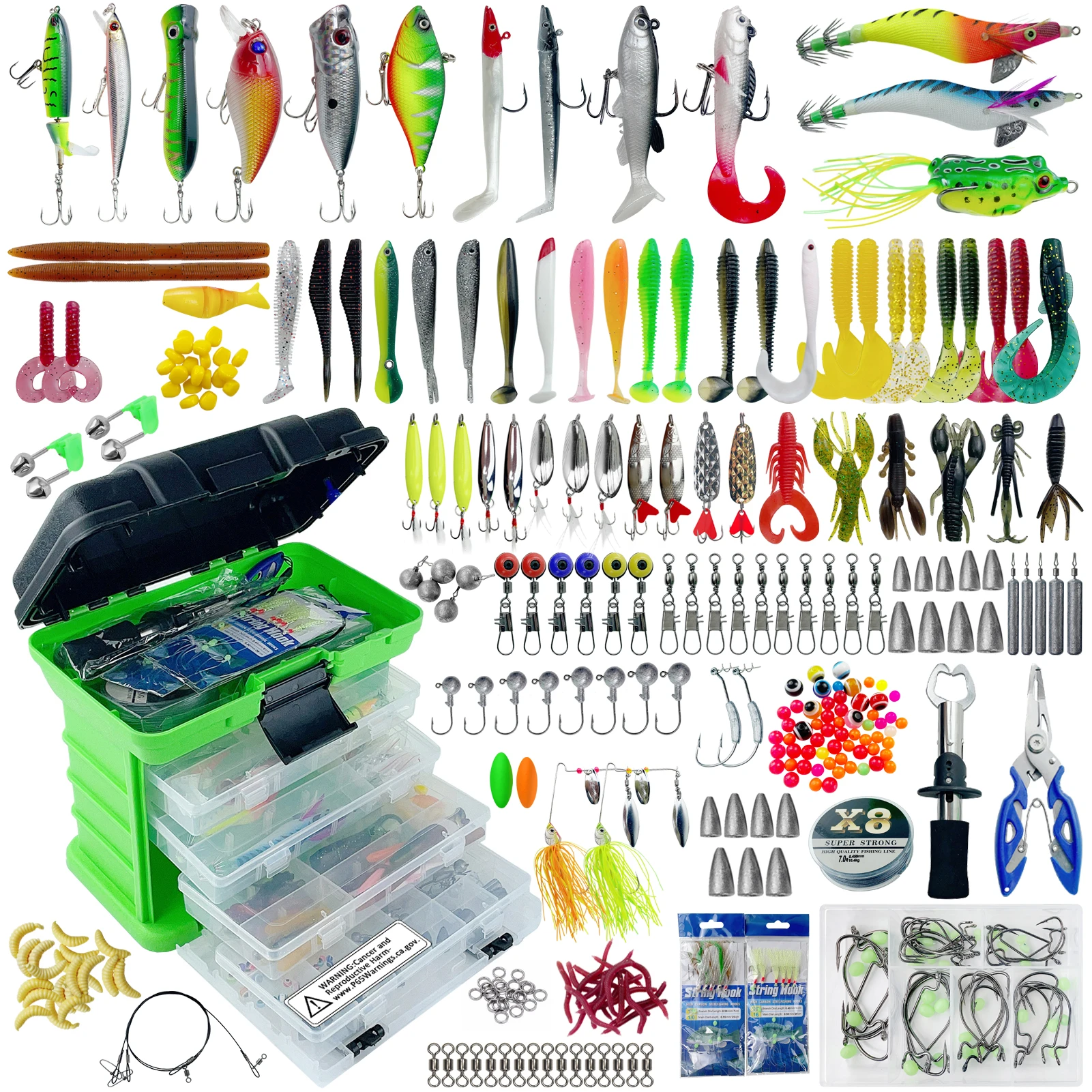 Caja de aparejos Free Fisher para pesca a mar: señuelos y plomos - imagen 4