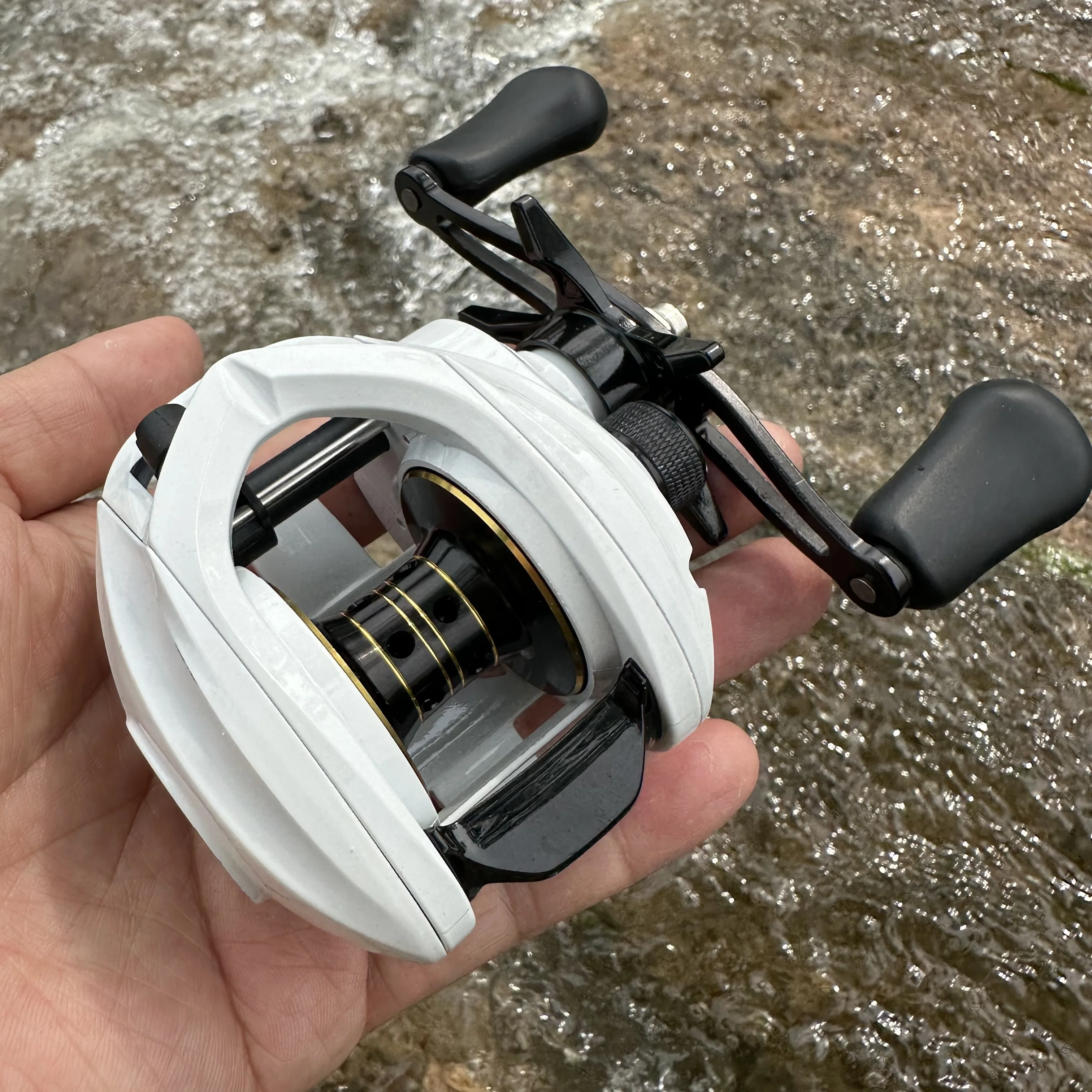 Carrete de pesca multifuncional Sawp de mano izquierda/derecha, carrete profundo de Metal, lanzamiento de larga distancia, rueda de gota de agua, relación de engranaje 7,2: 1 - imagen 3