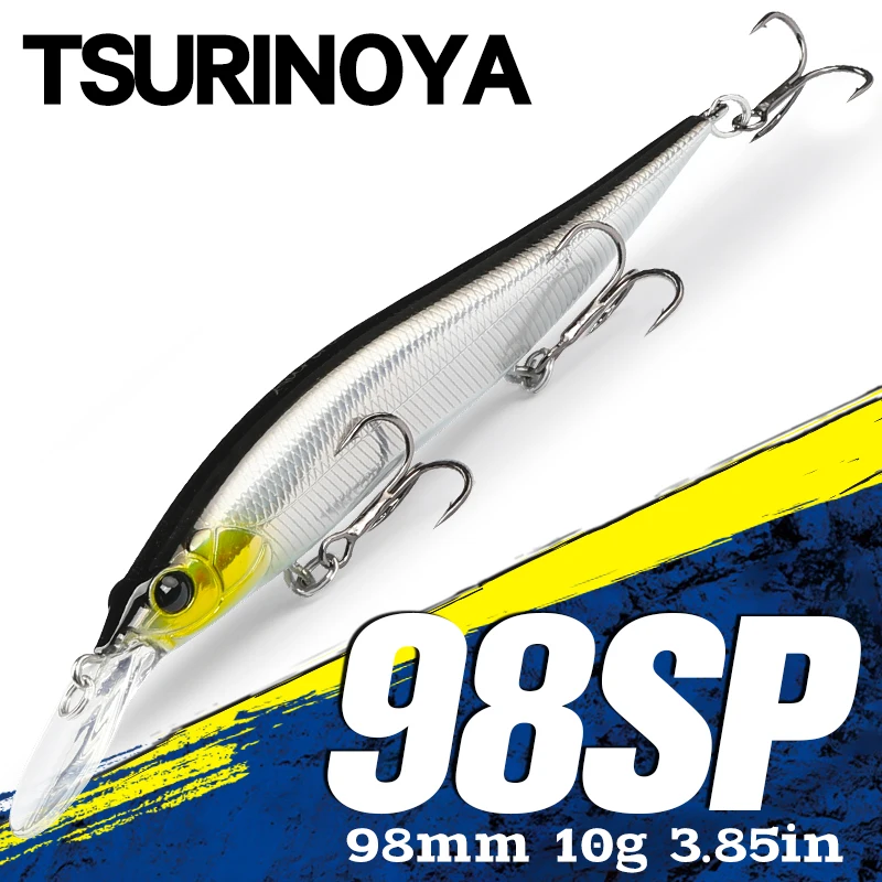 Tsurinoya Aurora 98SP Jerkbait colgante – Señuelo duro para bass y pike
