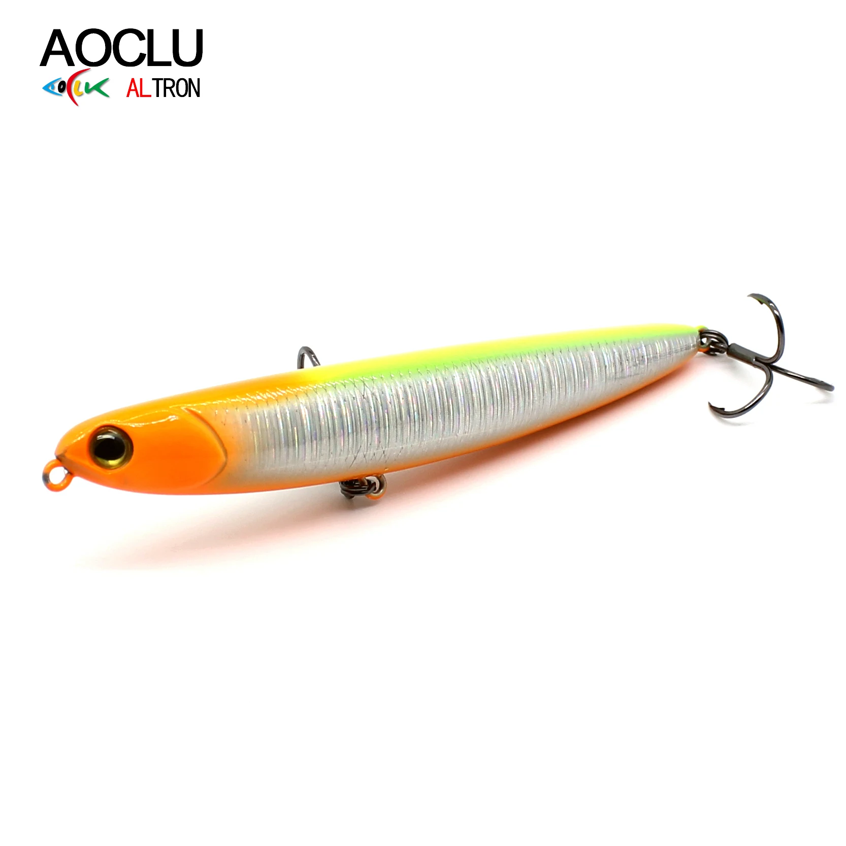 AOCLU-Cebo duro para pesca, lápiz flotante, sonajero de pececillo, sonajero poco profundo, pececillo, agua dulce, pesca de lubina, 105mm, 13,9G - imagen 3