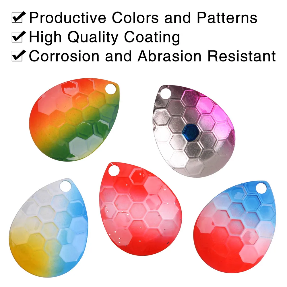 Kit DE FABRICACIÓN de señuelos con cuchillas giratorias Colorado, 70 piezas, hojas de cebo giratorio con anillos divididos, aparejos de pesca, aparejo de lubina, trucha, Walleye - imagen 4